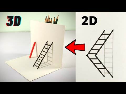 How to Draw a 3D Ladder - Trick Art For You | 3d drawing easy  | 3d drawings on paper | 3D Trick Art