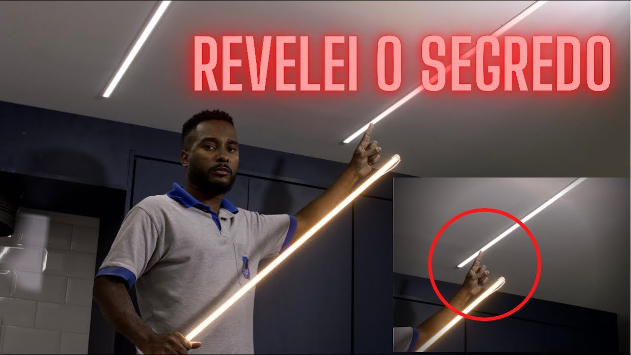 PERFIL DE LED EMBUTIDO EM TETO COZINHA | #diy #perfil