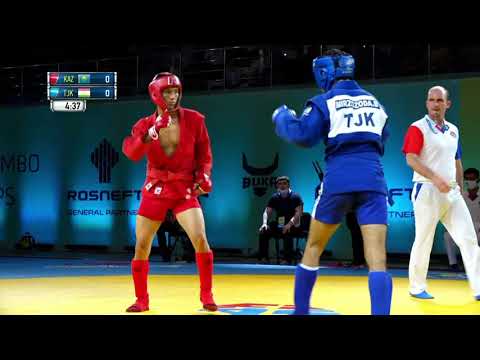 KUANGALIYEV (KAZ) vs MIRZOZODA (TJK). Combat SAMBO 58 kg. Asian SAMBO Championships 2021