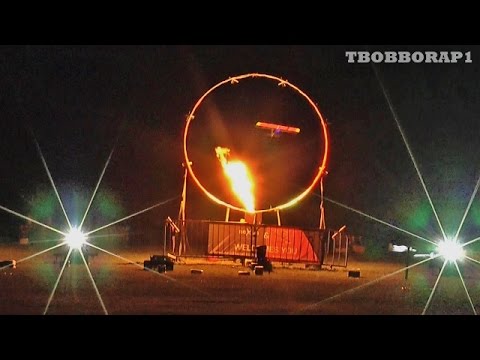 MULTIPLE RC FOAMIES PYROTECHNICS RING OF FIRE AT THE FESTIVAL OF FLIGHT AT RAGLEY HALL - 2016