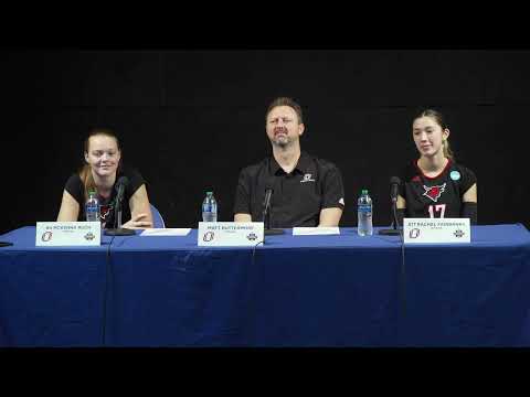 Omaha Volleyball NCAA Tournament Press Conference: Matt Buttermore, Rachel Fairbanks, & McKenna Ruch