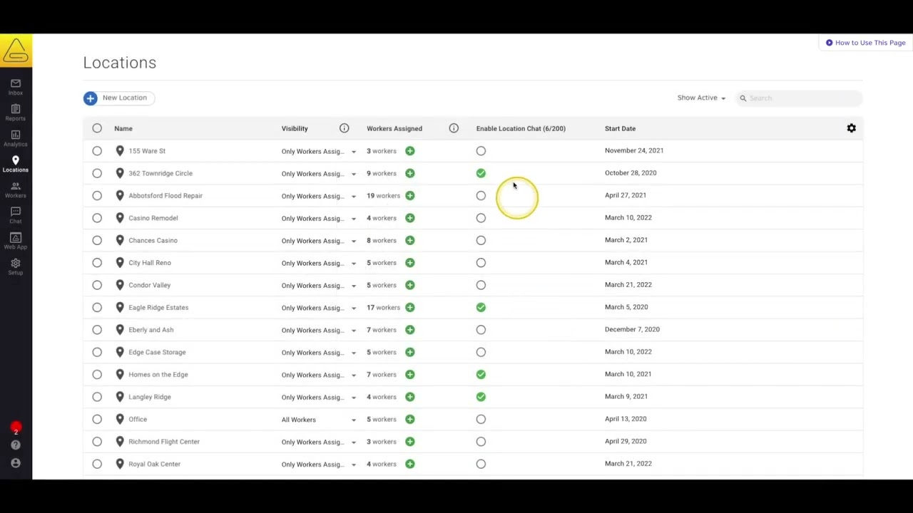 Managing Locations 101 in SiteDocs