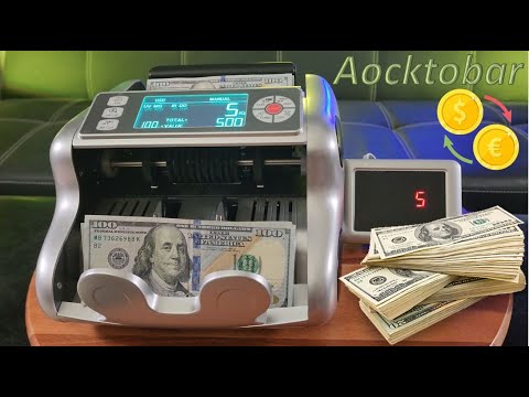 Aocktobar Money Counter Machine With Bank Grade Counterfeit Detection