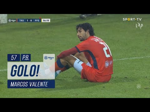 Goal | Golo Marcos Valente: CD Trofense 1-(1) Paços de Ferreira (Taça da Liga 22/23 - Fase 3 - Jorna