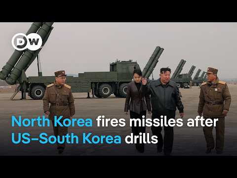 北朝鮮、米軍事演習への対抗で弾道ミサイル発射 | DW News (North Korea fires ballistic missiles in response to US military exercise | DW News)