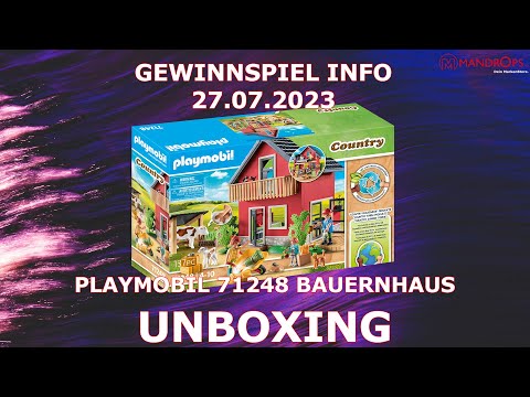 Playmobil 71248 Bauernhaus und Gewinnspiel | Unboxing Video | Mandrops AG #mandrops #playmobil