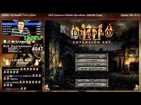 Diablo 2 Hell Sorceress Speedrun PB! - 5:22:43 - Part 1