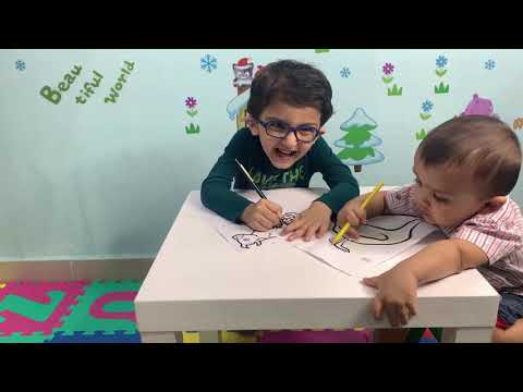 Coloring and Identifying Farm Animals with Mama, Aliyaan And Izhan