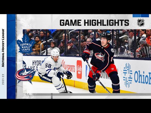Maple Leafs @ Blue Jackets 2/22 | NHL Highlights 2022