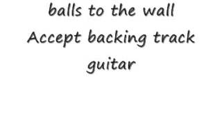 balls to the wall Accept backing track guitar