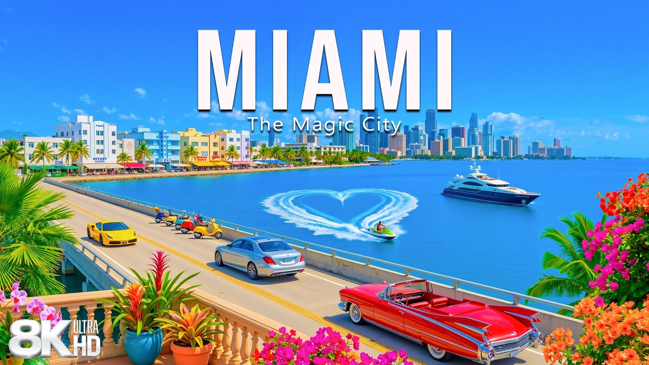 [8K] Miami 2026 🇺🇸 Pristine Shores, Iconic Beaches & Majestic Ocean Views