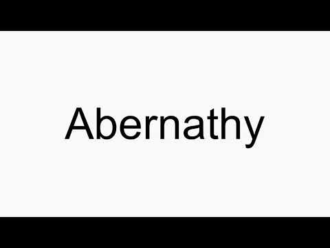 How to pronounce Abernathy