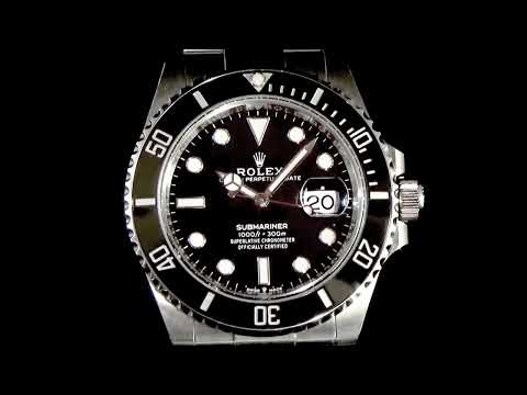 Men's Stainless Steel Rolex Submariner Date Oyster 41mm Automatic Wristwatch