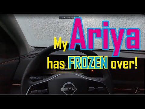 Nissan Ariya - DEFROSTING the windscreen at -5°C