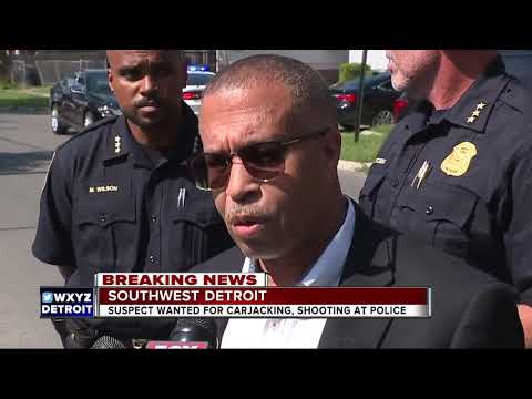 Suspect wanted in carjacking of off-duty officer in Detroit, shots fired at officers