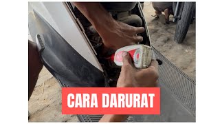 Emergency way to start a stalled motorbike due to dry oil and a stuck piston