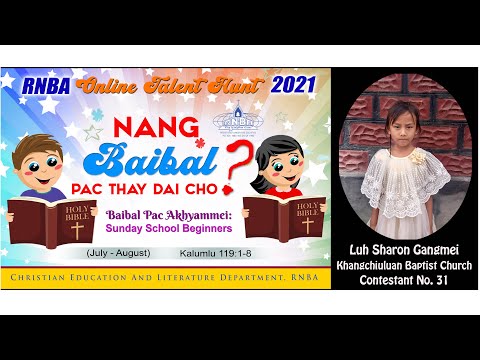 Luh SHARON GANGMEI /Contestant No. 31 // Baibal Pac Akhyammei SS Beginners//