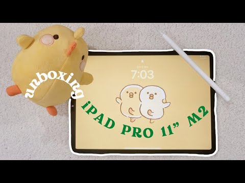 iPad Pro 11 inch M2 🌷 + Apple Pencil 2 + Accesories Unboxing 2022 💛