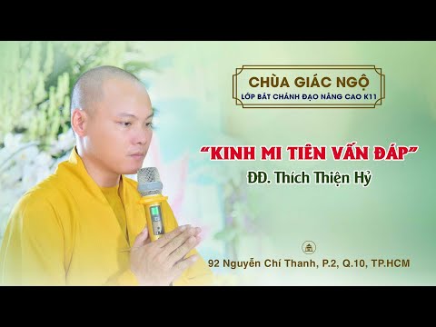 Kinh Mi Tiên vấn đáp - Thầy Thiện Hỷ giảng Lớp Bát Chánh đạo nâng cao K11
