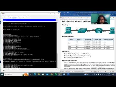 LAB 6.5.1.2-BUILDING A SWITCH AND ROUTER NETWORD
