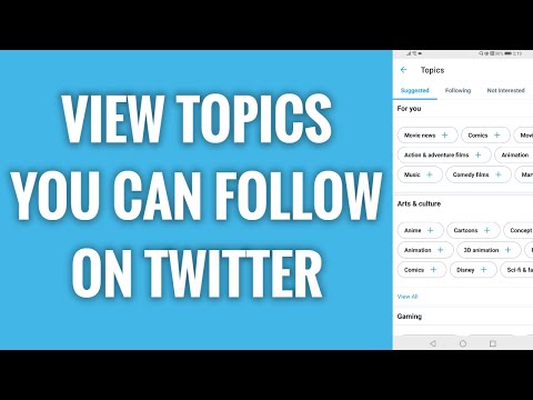 How To View Topics You Can Follow On Twitter