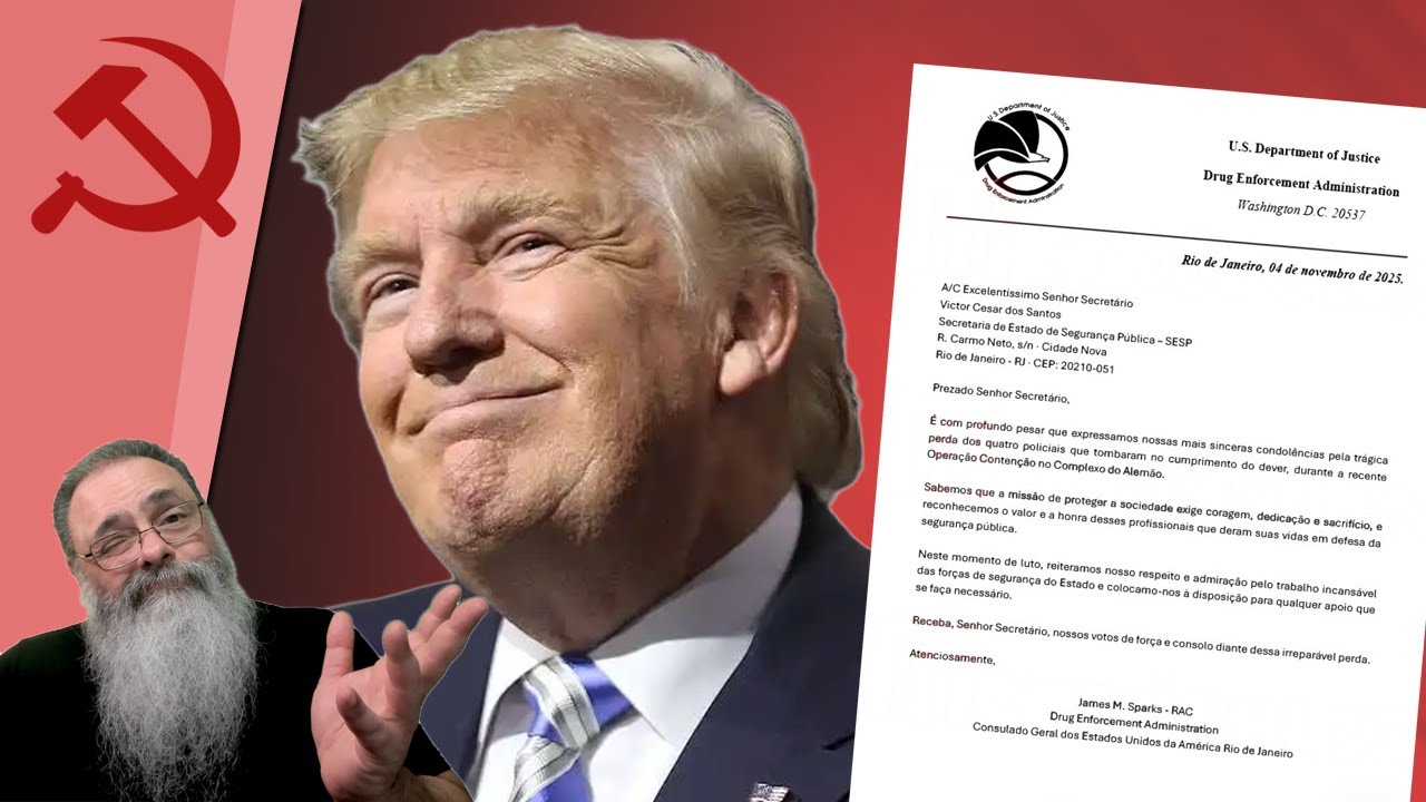 DEA AMERICANO manda CARTA para CLÁUDIO CASTRO parabenizando OPERAÇÃO e LAMENTANDO morte de POLICIAIS