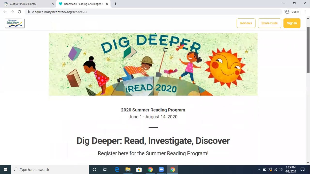 Beanstack Tutorial for the Summer Adult Reading Program