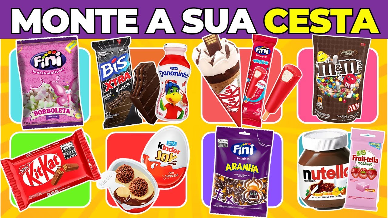 🔄 Build your SWEET BASKET 🍧🍭🍫 30 SWEETS on the Menu | #quiz