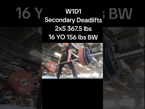 W1D1 Secondary Deadlifts | #powerlifting #motivation #lifter #deadlift #fyp