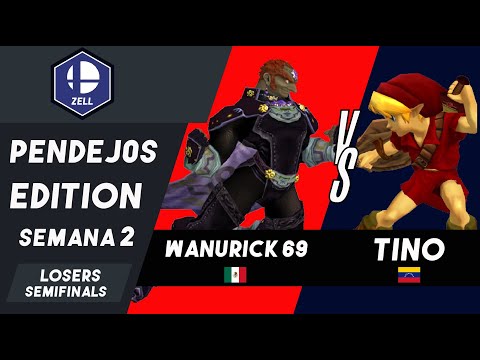 Wanurick 69 (Ganon) Vs Tino (Y.link) | Losers Semifinal | Smash Zell Melee P*ndjos edition Week 2