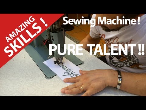 Awesome Artist With a Sewing Machine ! Talented Man ! Italy and Craft Video