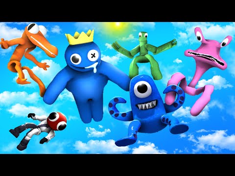 GMOD • Rainbow Friends Impressive Ragdolls • part 5 (Jumps, Ramps)