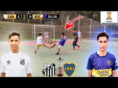 LIBERTADORES CUP SANTOS vs BOCA JUNIORS 5 vs 5 GAME FOOTBALL CHALLENGES ‹ Rikinho ›