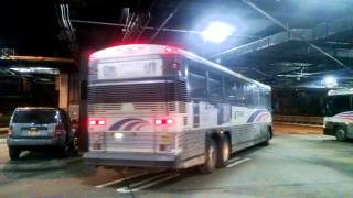 NJ Transit 7440 MCI D4500 On The 167T To Dumont Leaveing The Port Authority Bus Terminal 2nd Level