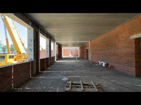 Строительство здания 31-й школы в Бийске идёт полным ходом ("Будни",10.06.26г., Бийское телевидение)