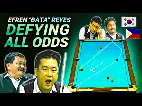 EFREN REYES UNBELIEVABLE COMEBACK | Korean opponent shocked