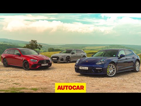 Mercedes-AMG E63 vs Audi RS6 vs Porsche Panamera Turbo S E-Hybrid | Super-estate shootout! | Autocar