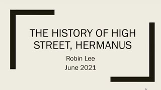 The History of High Street, Hermanus by Robin Lee