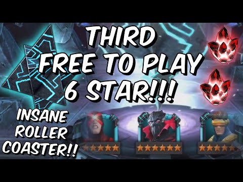 INSANE Roller Coaster! - Third Free To Play 6 Star Crystal Opening!!! - Marvel Contest of Champions