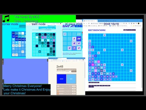 Christmas 2048 8x8, 16x16, More!
