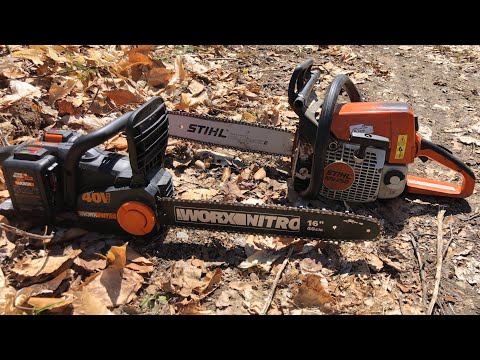 Worx Nitro 16in chainsaw VS STIHL MS 250 witch one the best ???