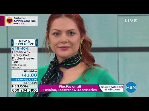 Lemon Way Jersey Knit FlutterSleeve Top