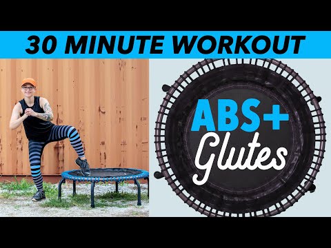 30 Minute Rebounder Workout Part 2 | Abs & Glutes Toning | Low Impact Mini Trampoline 120bpm