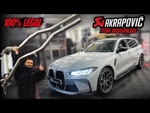 100% LEGAL AKRAPOVIC Slipon Titanium Exhaust System for the 2024 BMW M3 Competition G81 Touring