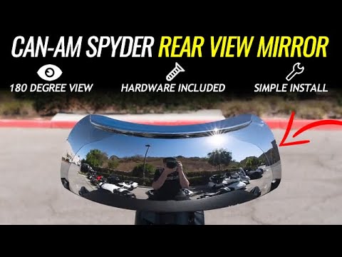Can-Am Spyder 180 Degree Adjustable Center Rear View Mirror Kit