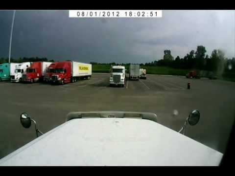 Lightning strikes truck driver in his truck