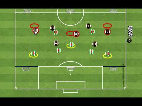 Spielform 7vs7- Schwerpunkt  Unterzahl-Überzahl- Sicheres Passspiel/TacticalPad mit Coach Iliev