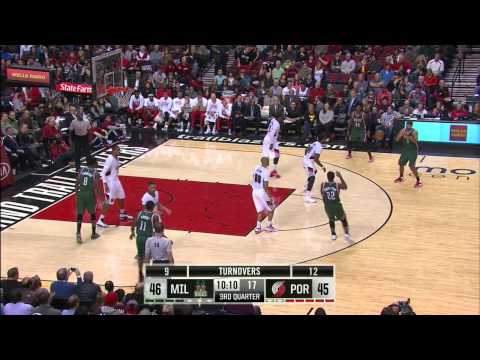 O.J. Mayo Highlights Bucks vs. Blazers 12.17.2014 - 12 Points, 2 Assists
