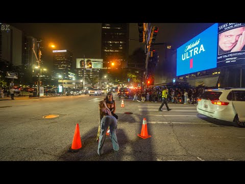 Atlanta Georgia Nightlife - State Farm Arena 2 - Walking Tour 4k