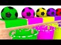 Colors With Fun Soccer Balls - Soccer Ball Cars Animation 3D Color Song